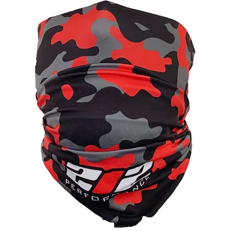 212 Performance Protective Neck Gaiter and Particulate Filtering Face Cover in Red / Grey / Black Camo FC3-05-000